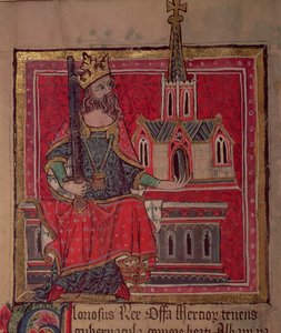 Cott Nero D VIII Offa, roi de Mercie, du Livre des bienfaiteurs de l